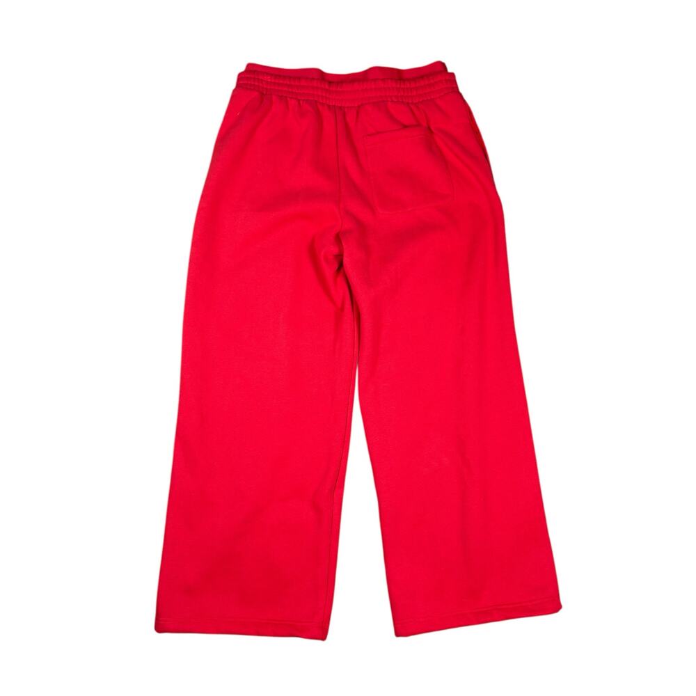 NWT Halara Double Waistband Tummy Control Fleece Pants Women's XL Red Wide Leg - Picture 6 of 10